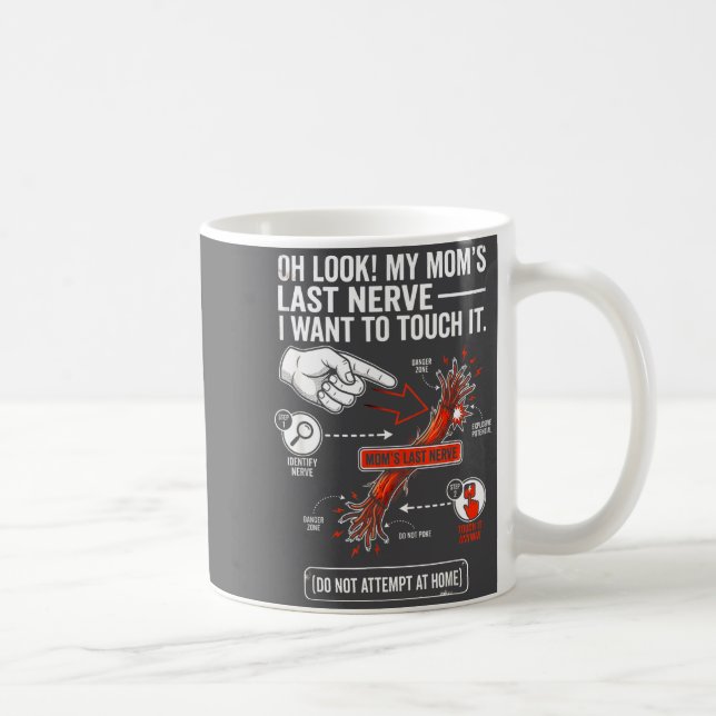 Caneca De Café Oh Olha O Último Nervo Da Minha Mãe Eu Quero Tocar (Direita)