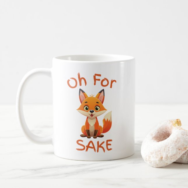 Caneca De Café Oh Pelo Amor de Raposa (Com Donut)