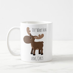 Caneca De Café Oh, Que Diversão De Nome Personalizado De Moose Fe