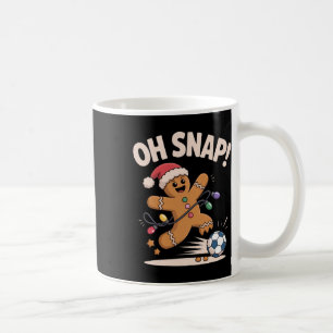 Caneca De Café Oh Snap Biscoito de Natal Futebol Engraçado Natal