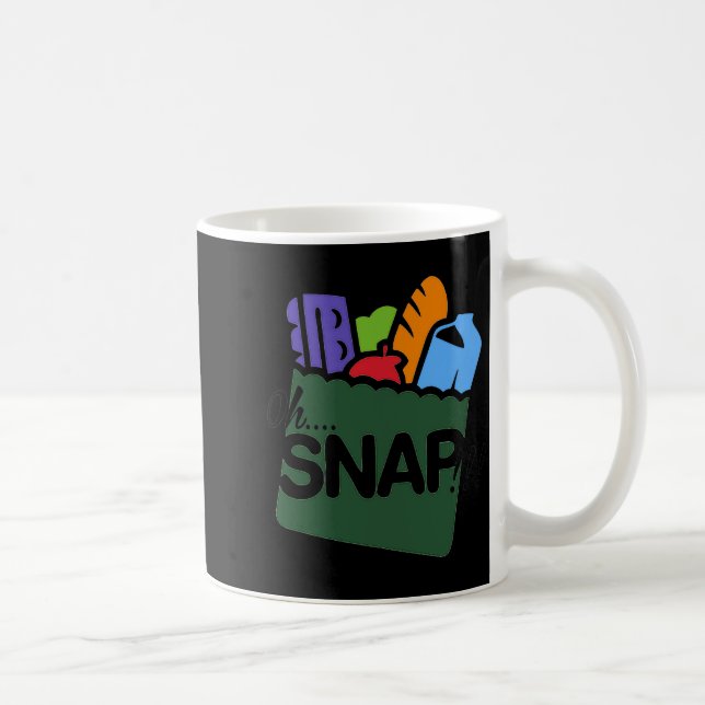 Caneca De Café Oh Snap Ebt Benefits Food Stamps Hood Funny  (Direita)