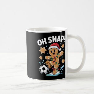Caneca De Café Oh Snap Homemem de gengibre de Natal Futebol Pijam