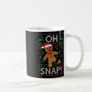 Caneca De Café Oh Snap Homemem de gengibre Natal Biscoito engraça