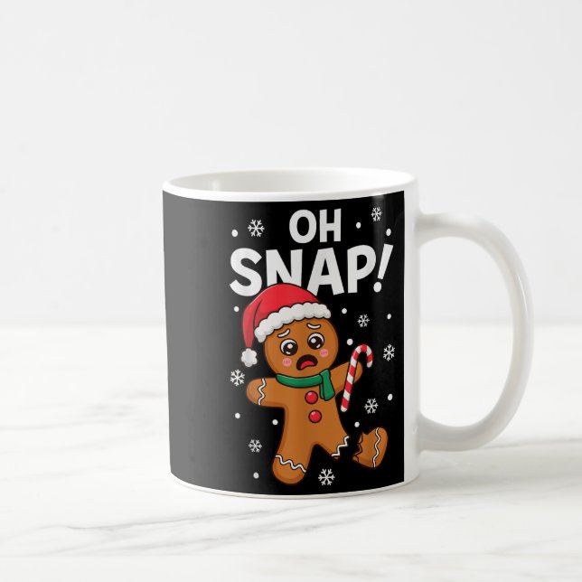 Caneca De Café Oh Snap Homemem de Gengibre Para Adultos Crianças  (Direita)
