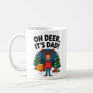 Caneca De Café Oh veado É Pai Humor Trabalho de arte de Café Feri