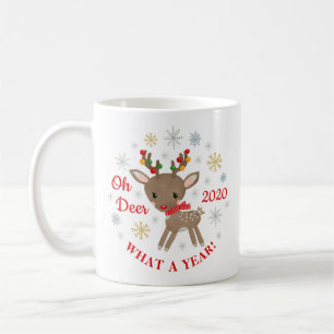 Caneca De Café Oh Veado Que Ano De Feriado De Natal De Reindeer