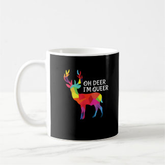 Caneca De Café Oh Veado Queer Engraçado Trocadilho Orgulho LGBT D