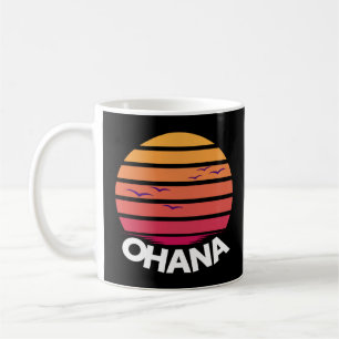 Caneca De Café Ohana Hawaii Outfit Mulheres e Homens Aloha Havaia