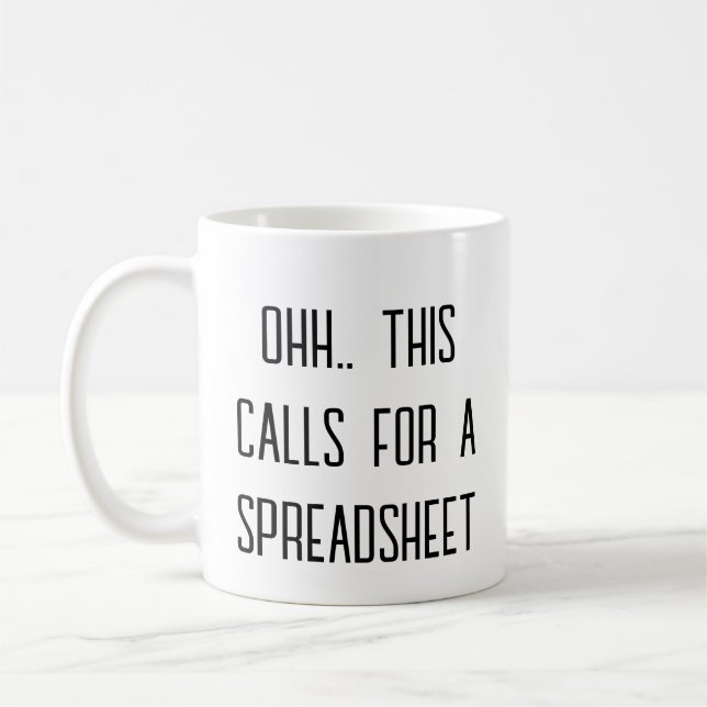 Caneca De Café Ohh This Calls for a Spreadsheet, Data Analyst Fun (Esquerda)