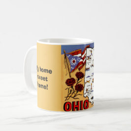 Caneca De Café  Ohio Buckeye State Postcard Mug