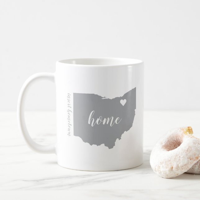 Caneca De Café Ohio Hometown Mug com Personalização (Com Donut)