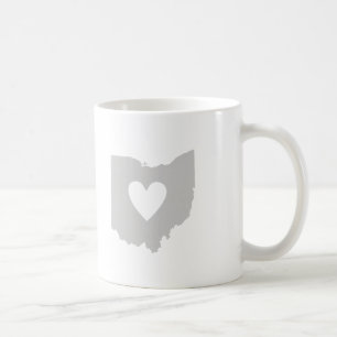 Caneca De Café Ohio Silhouette com Heart Coffee Mug