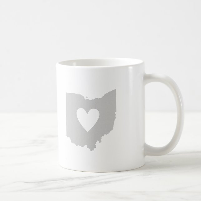 Caneca De Café Ohio Silhouette com Heart Coffee Mug (Direita)