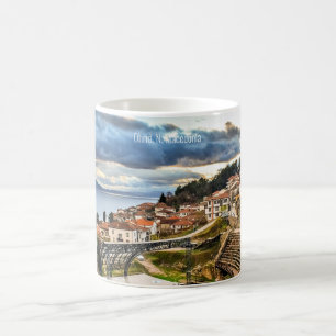Caneca De Café Ohrid, paisagem da Macedônia