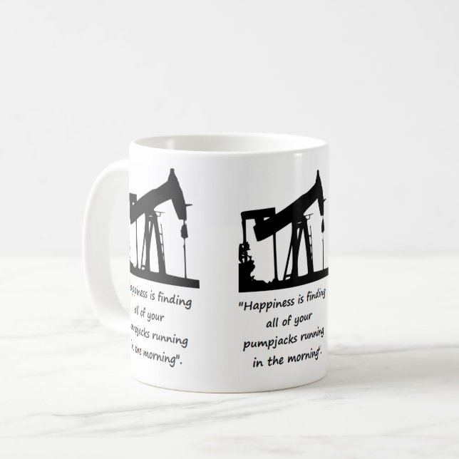Caneca De Café Oilfield Gauger Pumpjack Mug (Frente Esquerda)