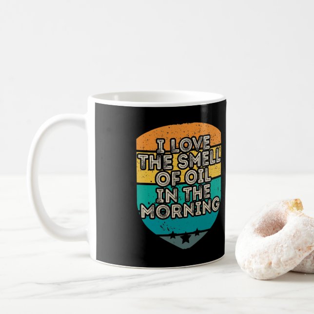 Caneca De Café Oilfield Worker Roughneck Eu Adoro O Cheiro Do Pet (Com Donut)
