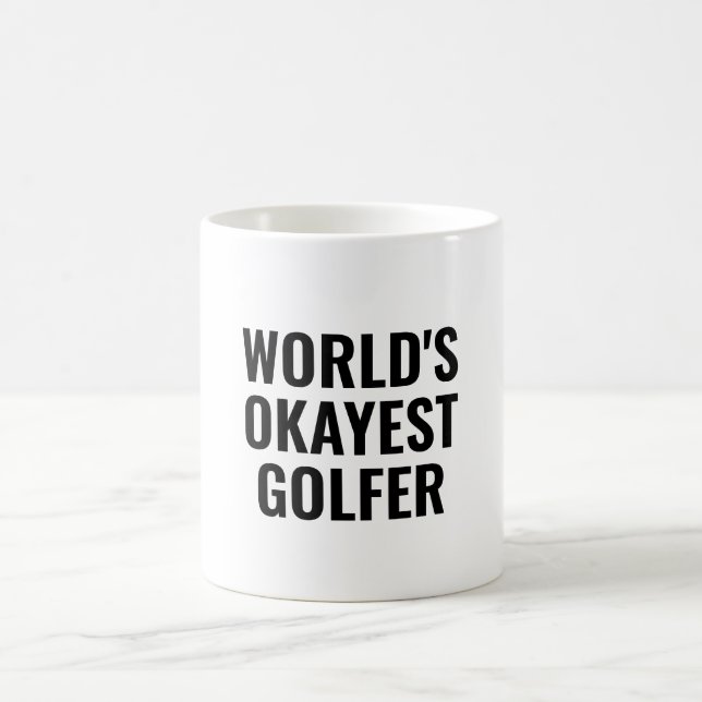 Caneca De Café Okayest Golfer Funny Golfing Lover (Centro)
