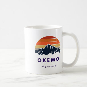 Caneca De Café Okemo Vermont Skiing Snowboard Hikers Oferece