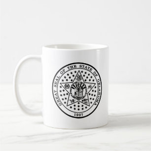 Caneca De Café Oklahoma State Seal (preto e branco)