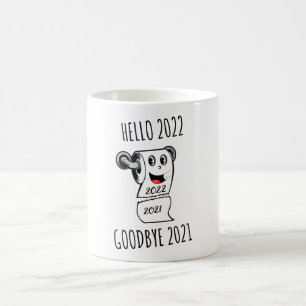 Caneca De Café Olá 2022 Adeus papel higiênico 2021