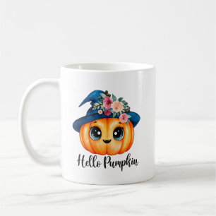 Caneca De Café Olá Abóbora Halloween Outono Dia de Ação de Graças