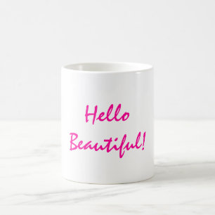 Caneca De Café Olá! afirmação positiva bonita