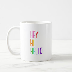 Caneca De Café Olá Arco-íris