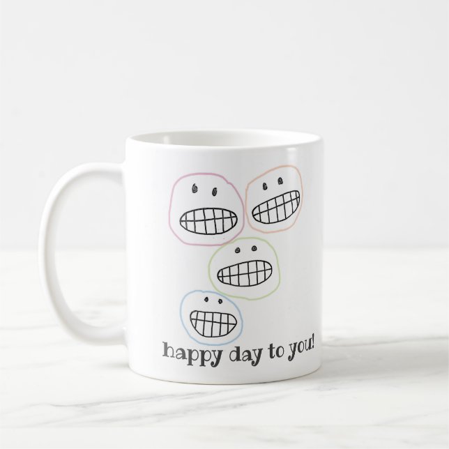 Caneca De Café Olá! Cartão (Esquerda)