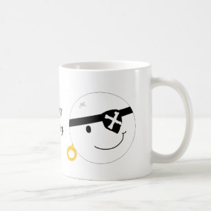 Caneca De Café Olá Companheiro Rosto de Pirata