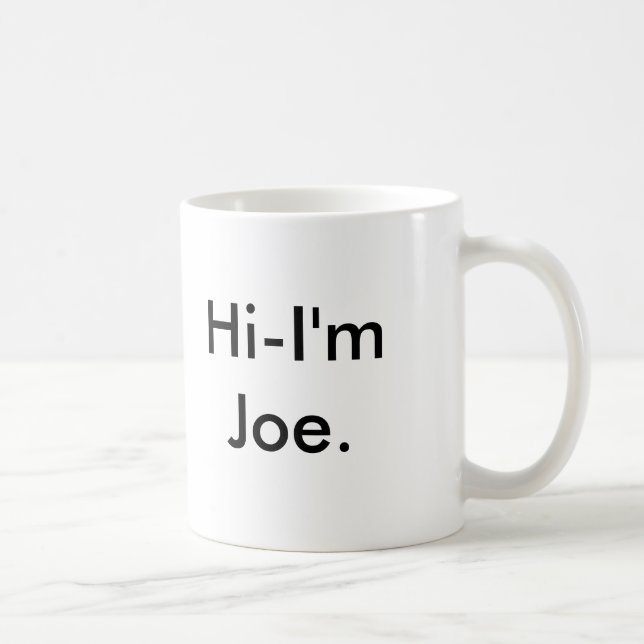 Caneca De Café Olá!-Eu am Joe (Direita)