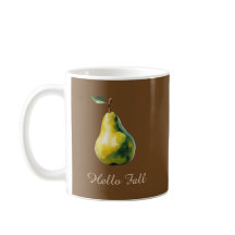 Olá, Fall Custom Text Autumn Fruta - Mug