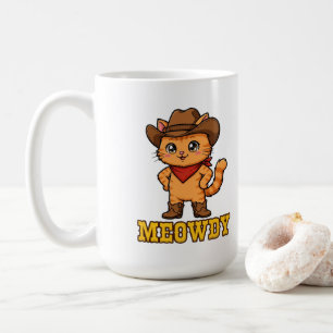 Caneca De Café Olá Gatinho Cowboy Fofo Gato Ocidental