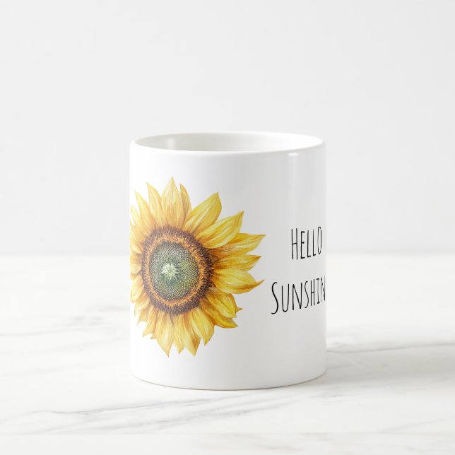 Caneca De Café Olá Girassol Sunshine (Centro)
