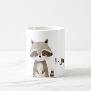 Caneca De Café Olá Guaxinim Fofinho Animal