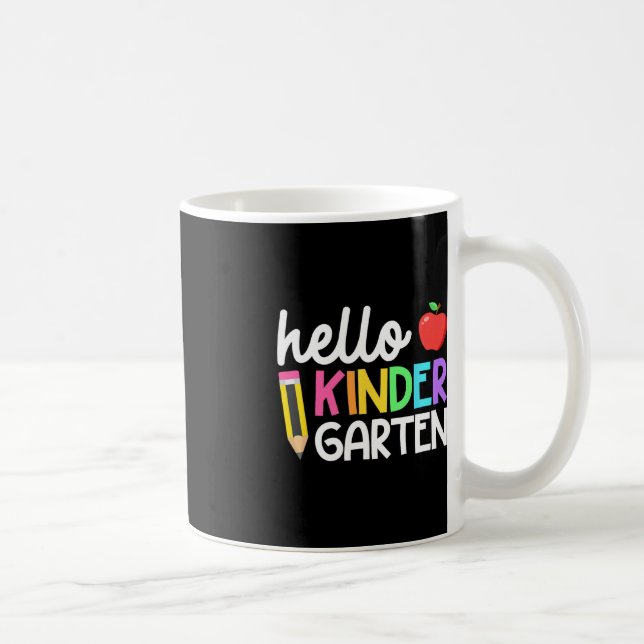 Caneca De Café Olá Kindergarten Team Kinder de volta ao Teac da e (Direita)
