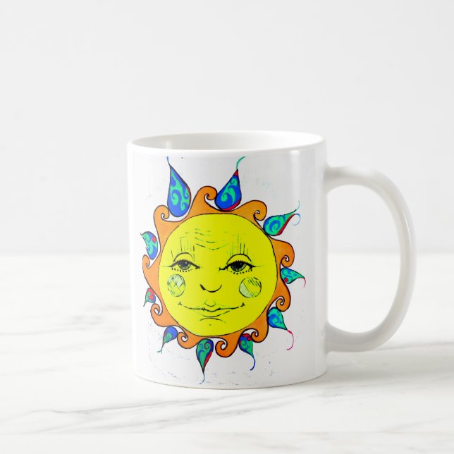 Caneca De Café Olá! luz do sol (Direita)