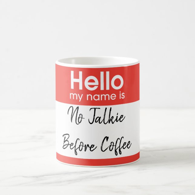 Caneca De Café Olá! meu nome é: Costume (Centro)