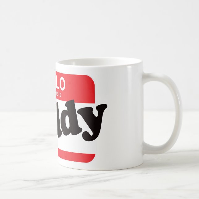 Caneca De Café Olá! meu nome é pai (Direita)