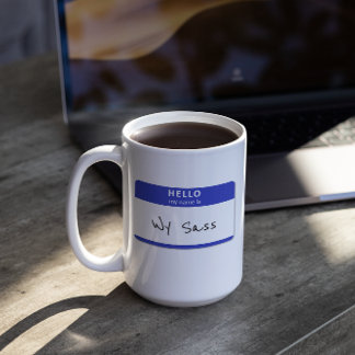 Caneca De Café Olá, meu nome é rude ou engraçado personalizável