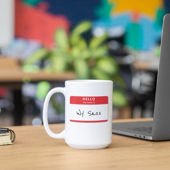 Caneca De Café Olá Meu nome é Rude ou Funny Personalizável (Criador carregado)