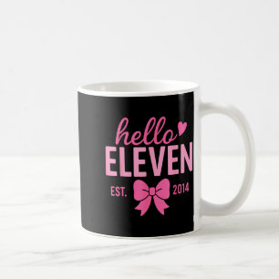 Caneca De Café Olá Onze Est 2014 Rosa Coquete Feliz 11º Aniv