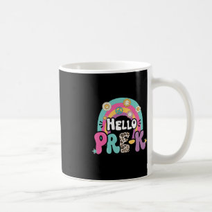 Caneca De Café Olá Pré-K De Volta Para Professores Do Primeiro Di