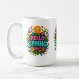 Caneca De Café Olá Primavera