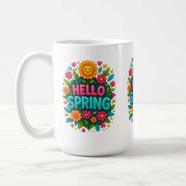 Caneca De Café Olá Primavera (Esquerda)