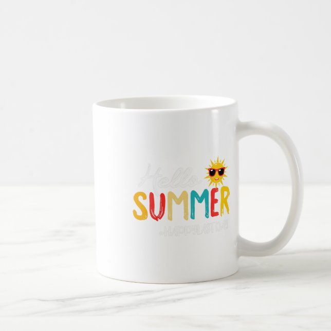 Caneca De Café Olá Summer Happy No Último Dia Do Professor (Direita)