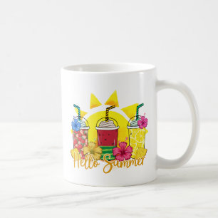 Caneca De Café Olá Summer Refrescando Fruta tropical Smoothy