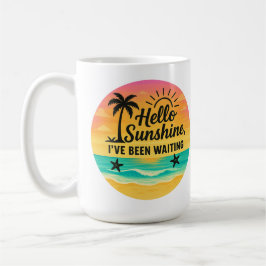 Caneca De Café Olá Sunshine - Citação Motivacional
