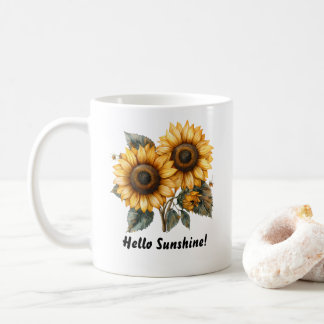 Caneca De Café Olá Sunshine Sunflower Mug