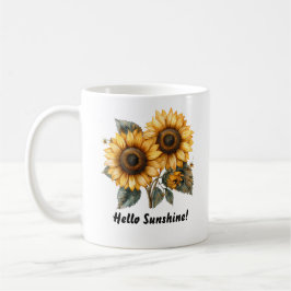 Caneca De Café Olá Sunshine Sunflower Mug
