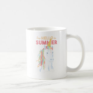 Caneca De Café Olá Verão UNICÓRNIO Lindo Arco-íris Kawaii Diverti
